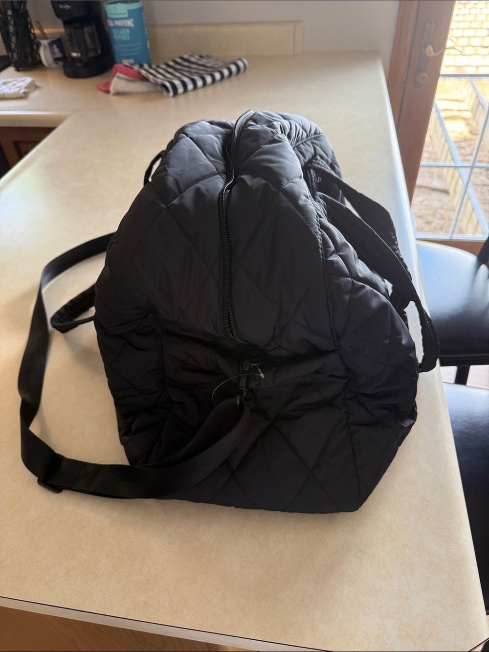 Vera Bradley Black Quilted Duffle Bag - Travel Weekender